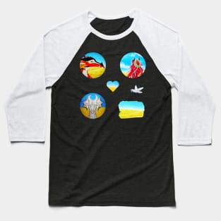 Ukraine Stiker Pack Baseball T-Shirt